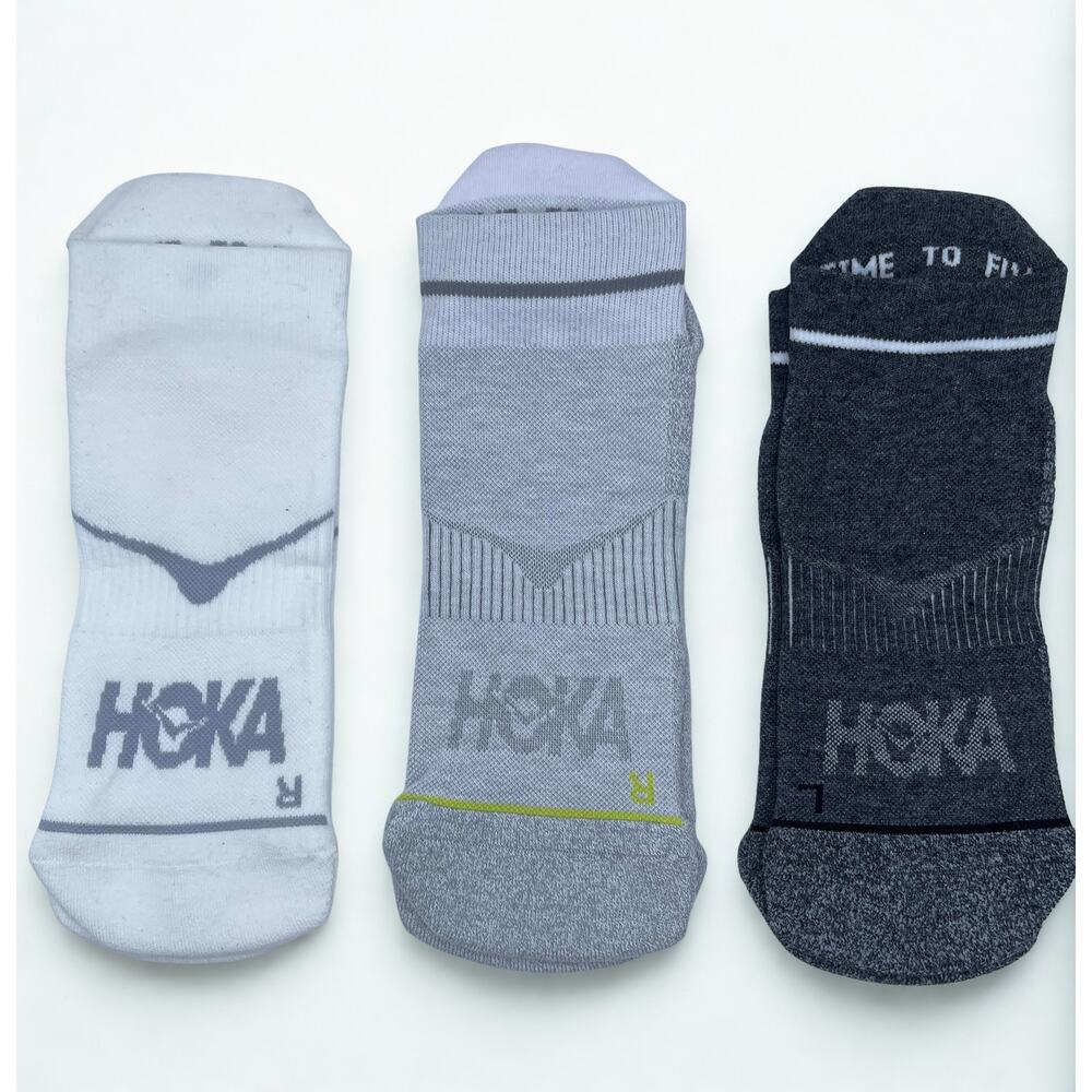 3 Pairs HOKA Time To Fly No Show Socks  Unisex L , NWOT